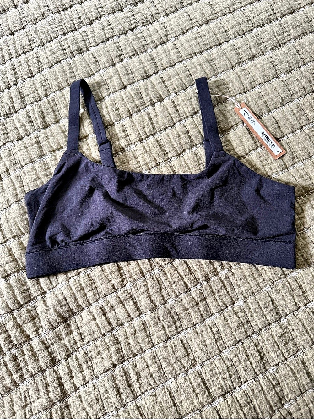 SKIMS Fits Everybody Scoop Bralette Sports Bra in Black Size 2X